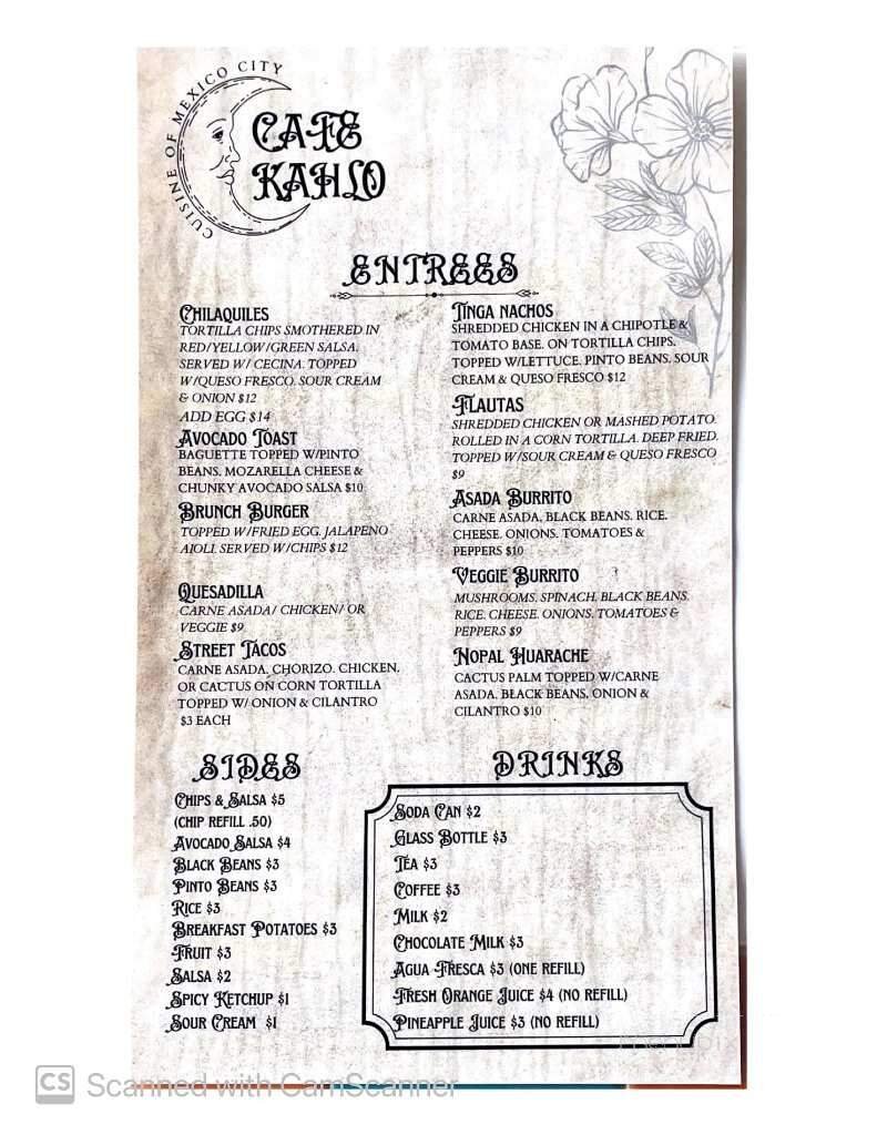Menu page 1