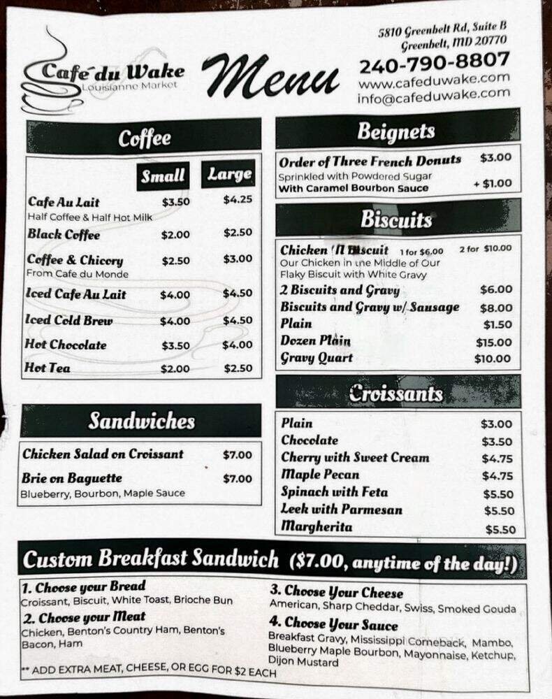 Menu page 1