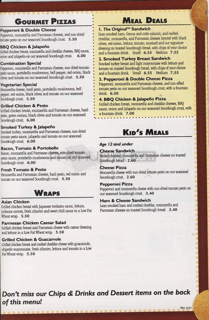Menu page 3