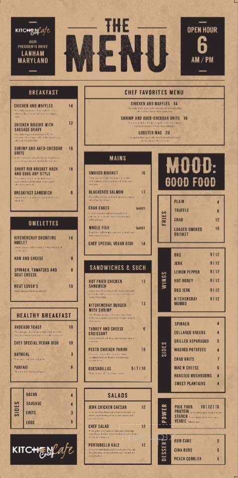 Menu page 1
