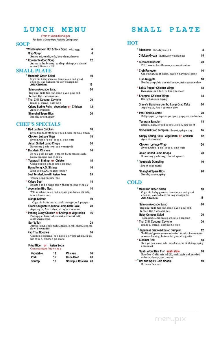 Menu page 1