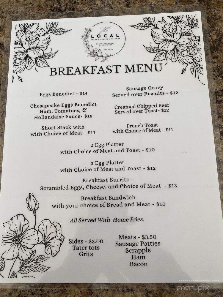 Menu page 1