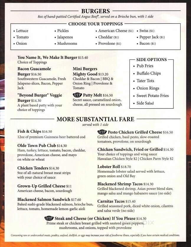 Menu page 1