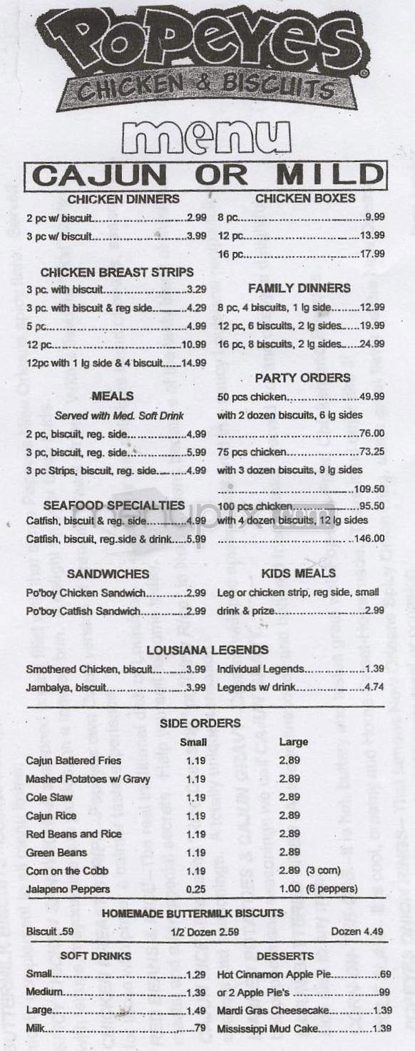 Menu page 1