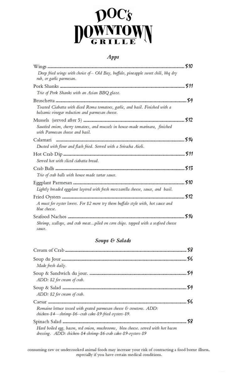 Menu page 2