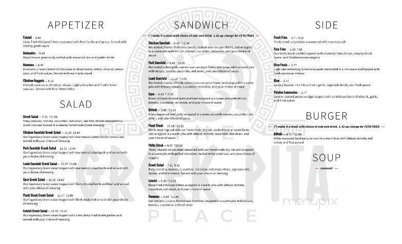 Menu page 1