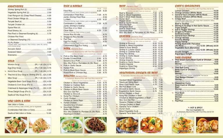 Menu page 1