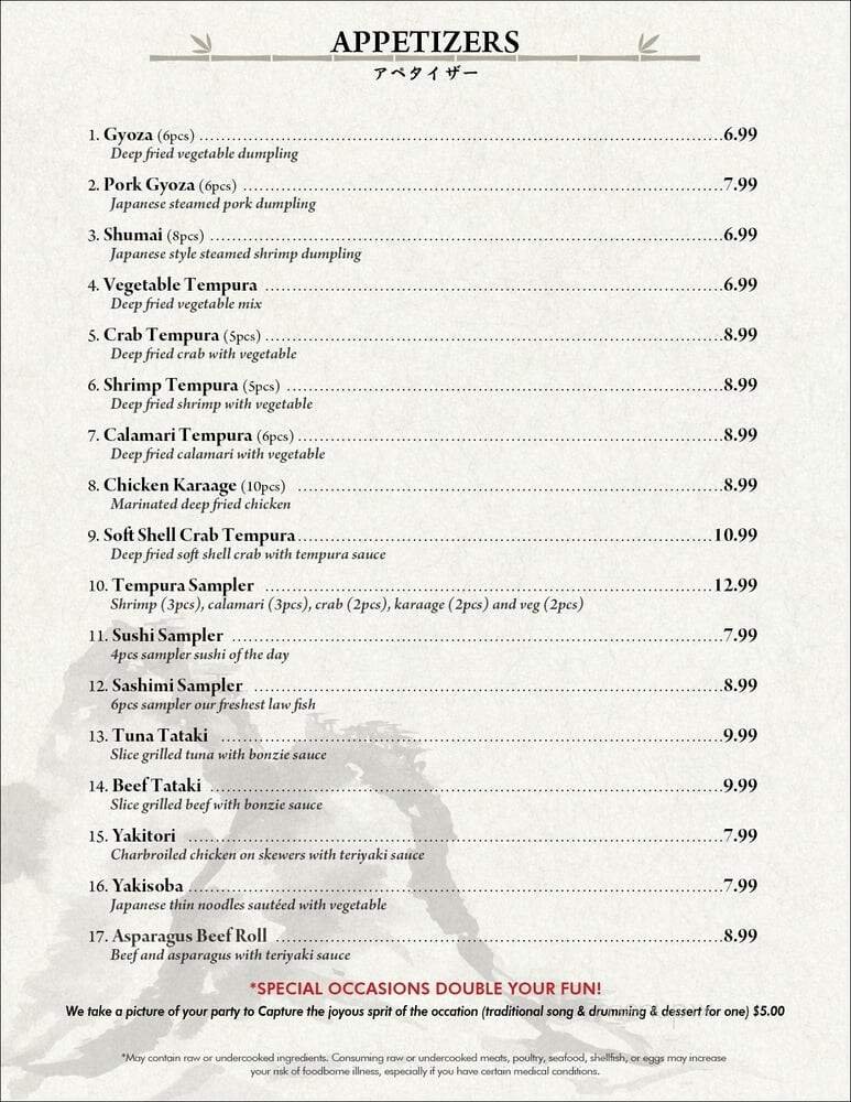 Menu page 2
