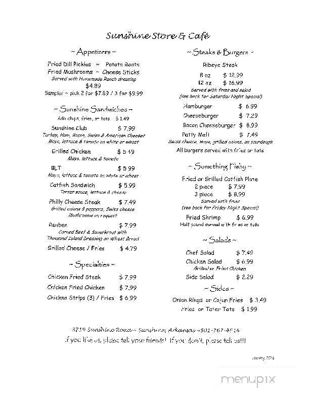 Menu page 1