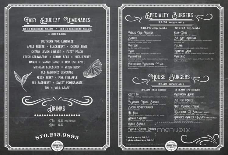Menu page 1