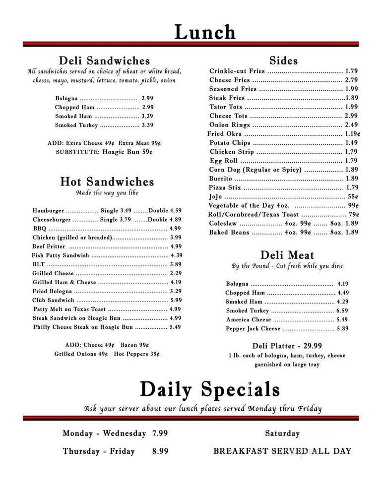Menu page 3