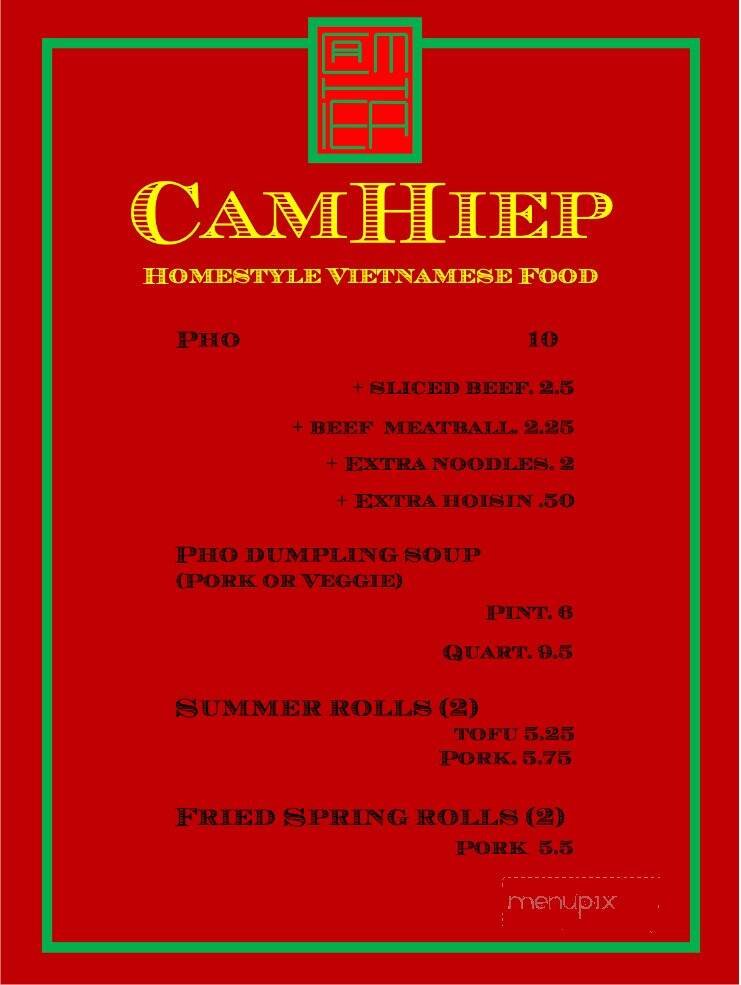 Menu page 1