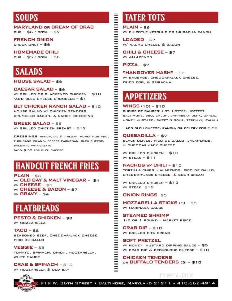 Menu page 1