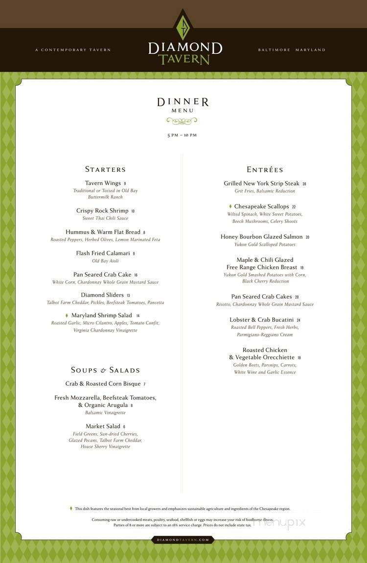 Menu page 1