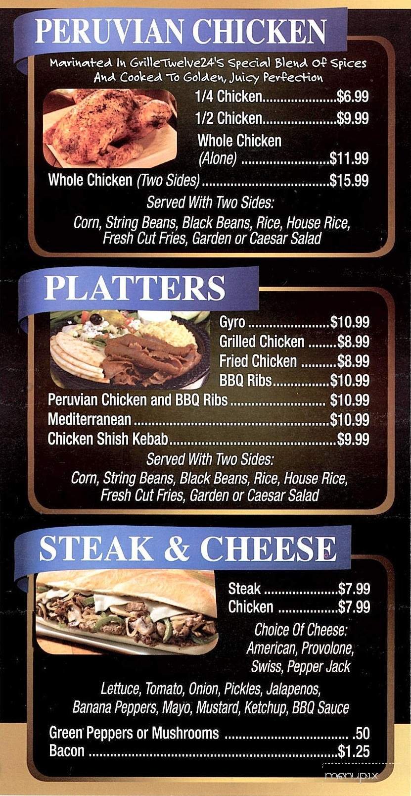 Menu page 1