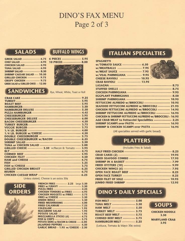 Menu page 2