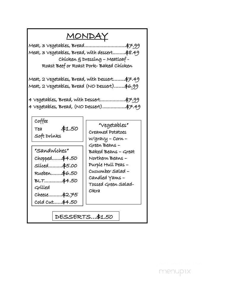 Menu page 1