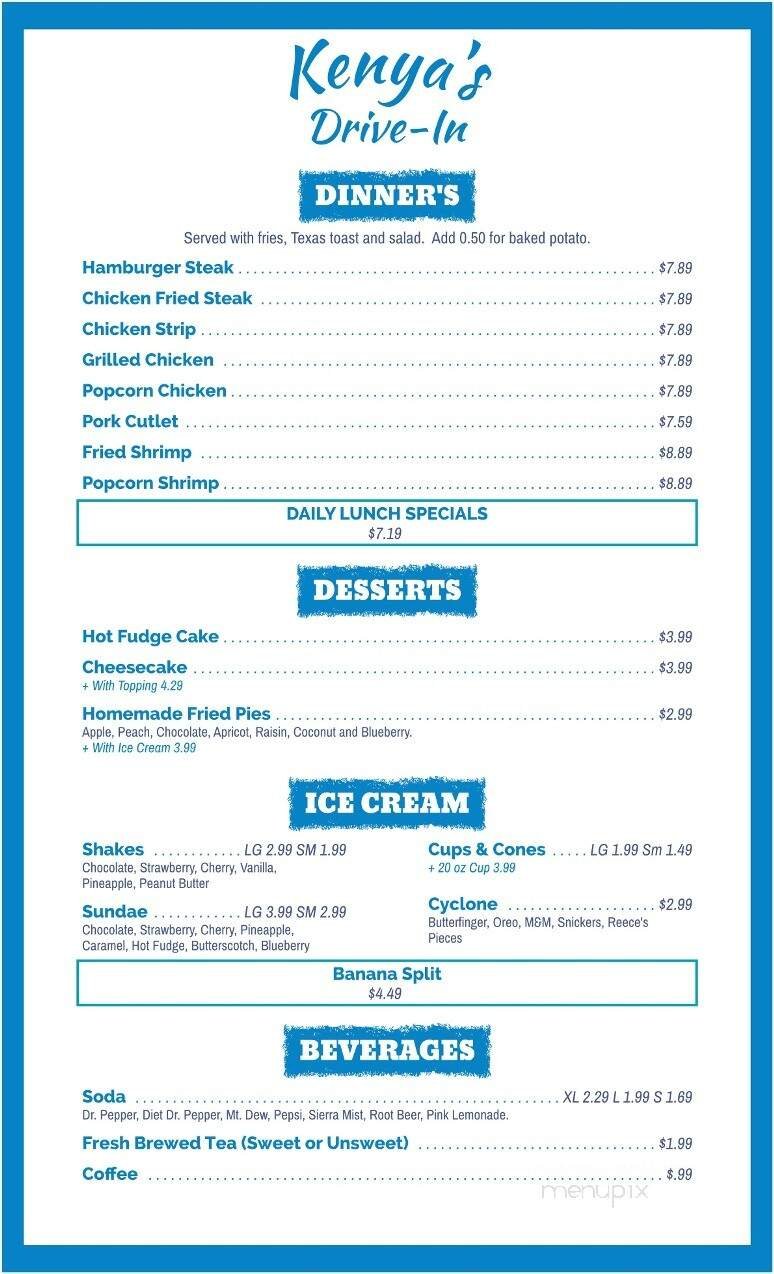 Menu page 1