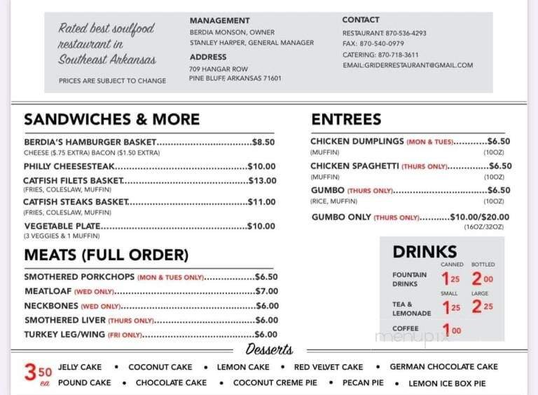 Menu page 1