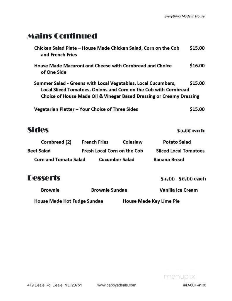Menu page 1
