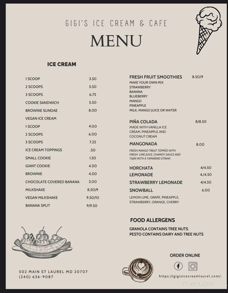 Menu page 1
