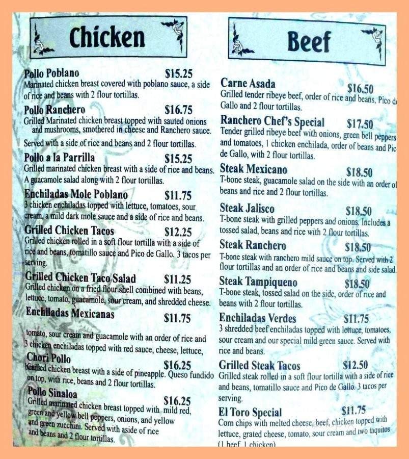 Menu page 1