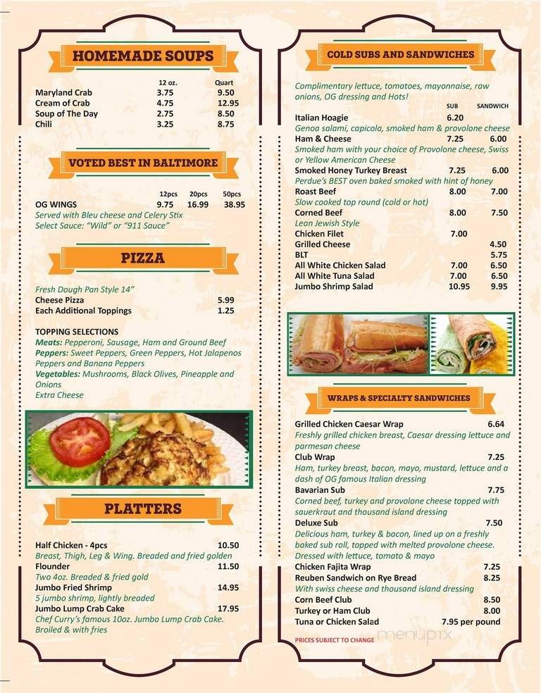 Menu page 2