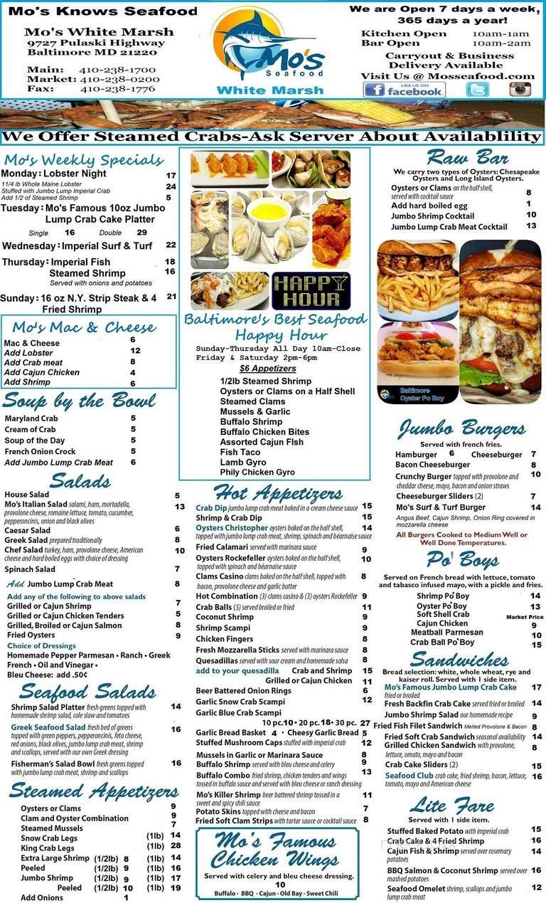 Menu page 1