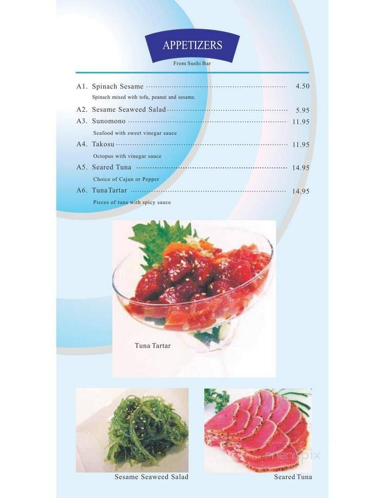 Menu page 1