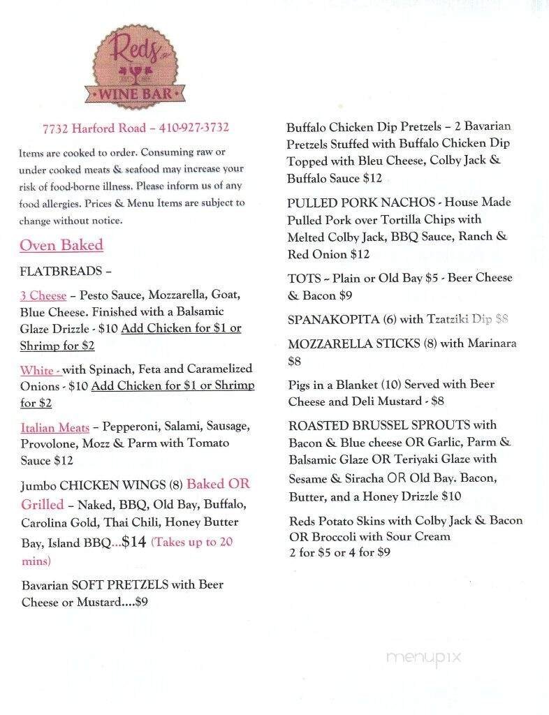 Menu page 1