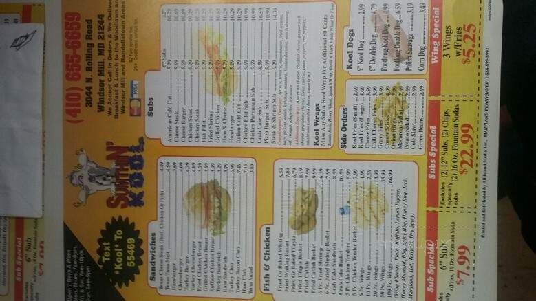 Menu page 1