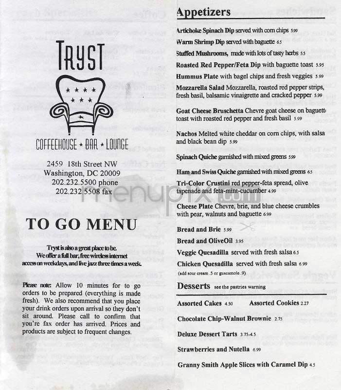 Menu page 1