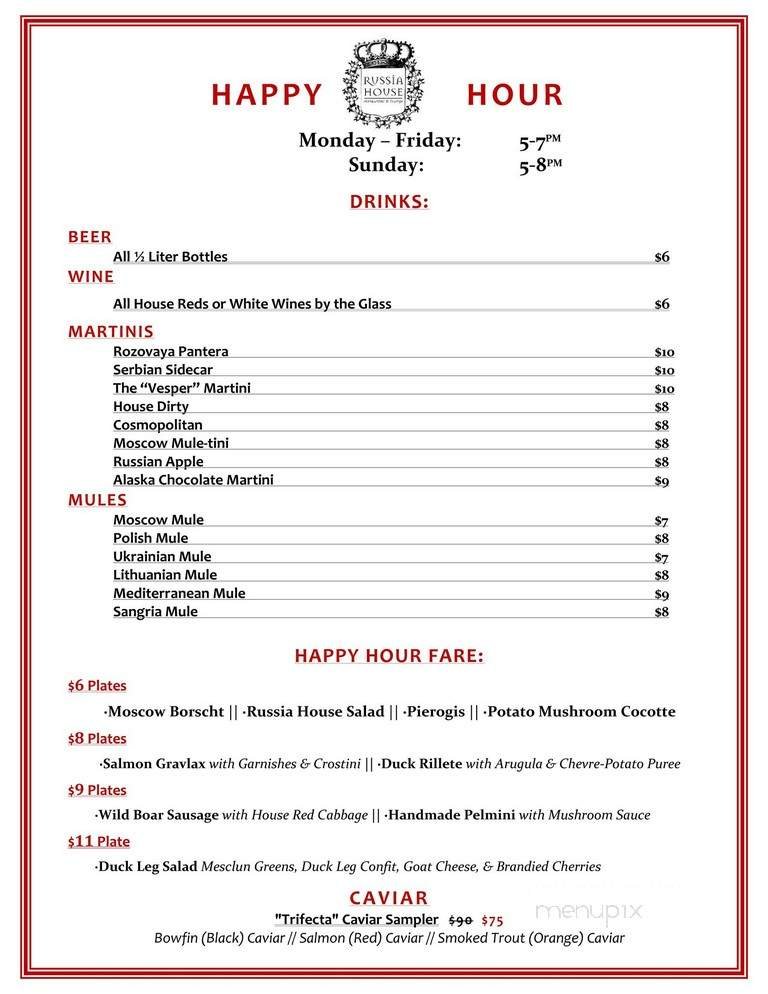 Menu page 1