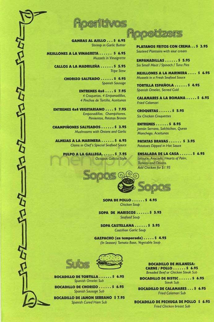 Menu page 2
