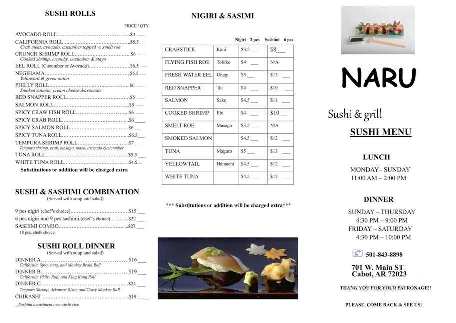 Menu page 2