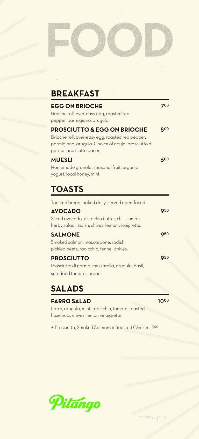 Menu page 1