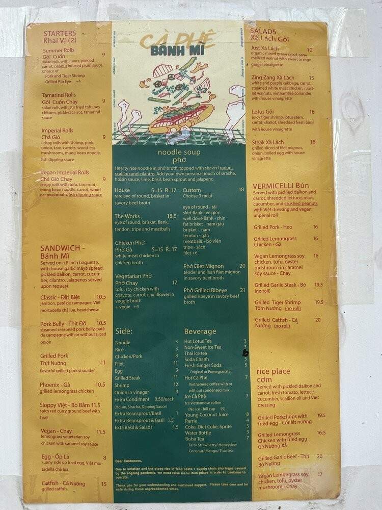 Menu page 1