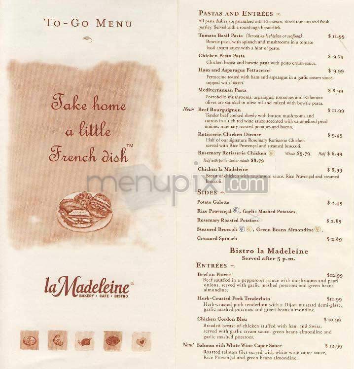 Menu page 1