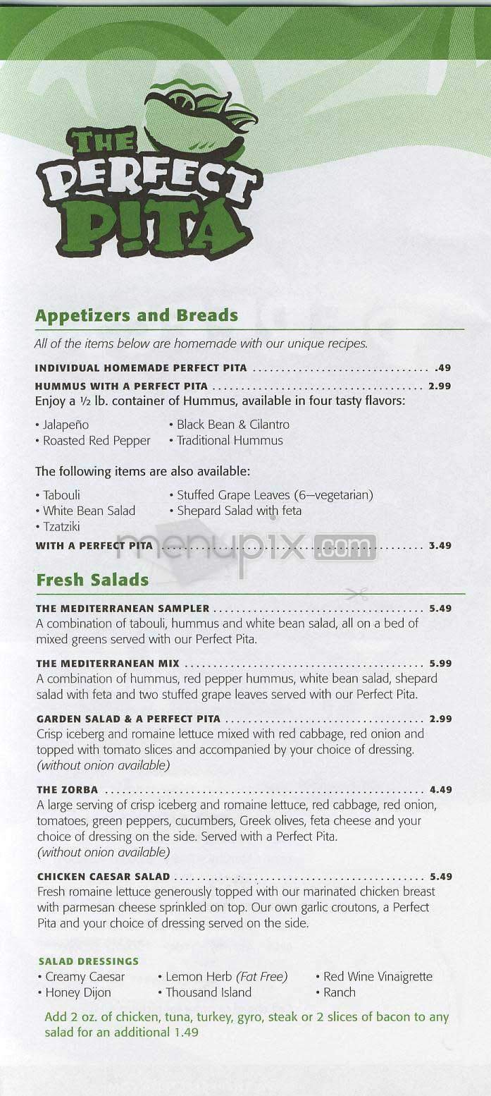 Menu page 1