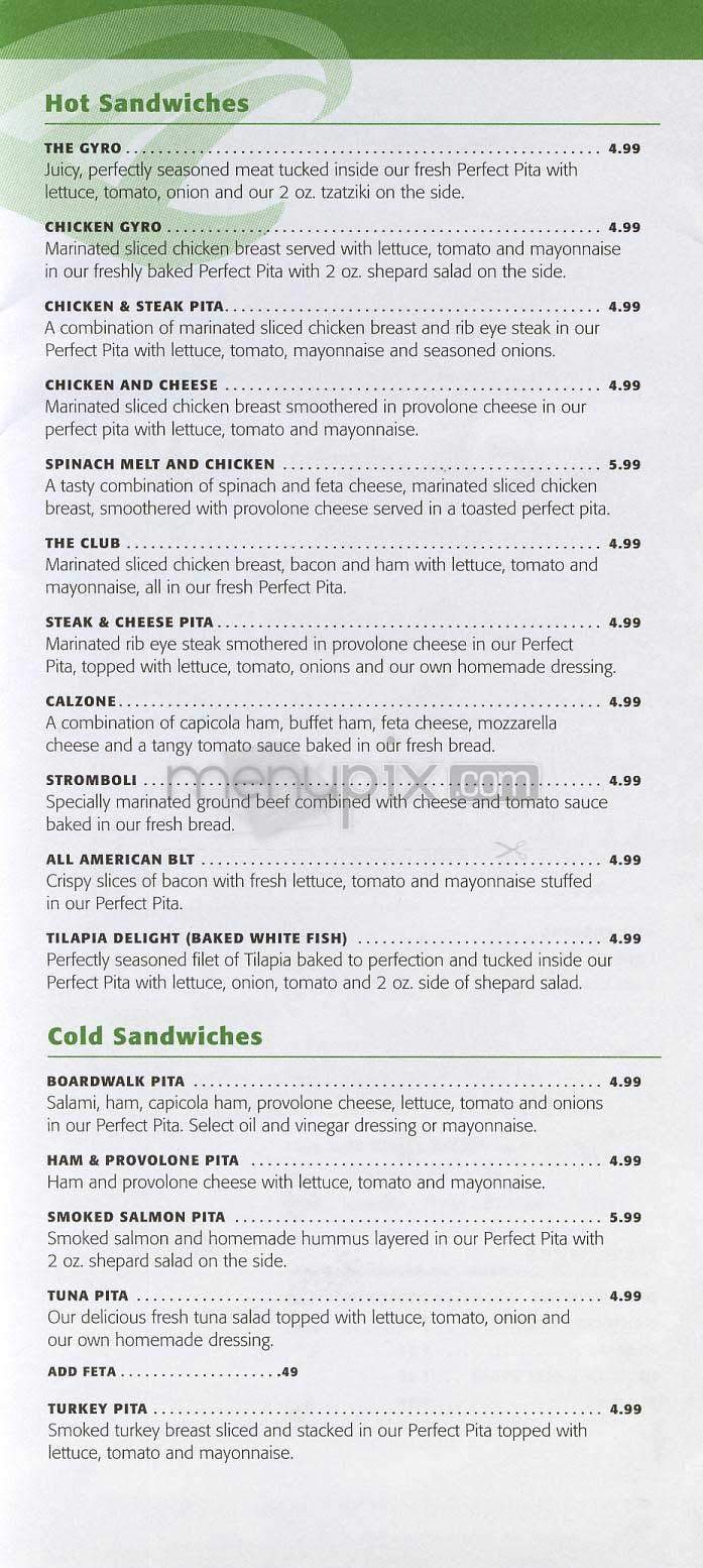 Menu page 2