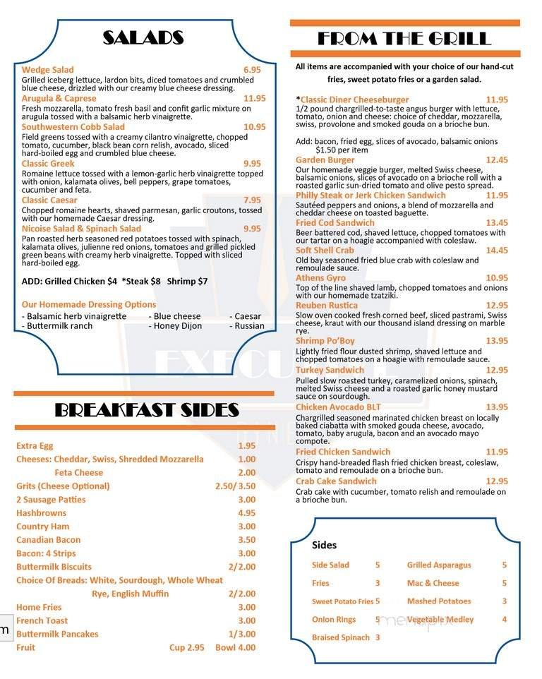 Menu page 1