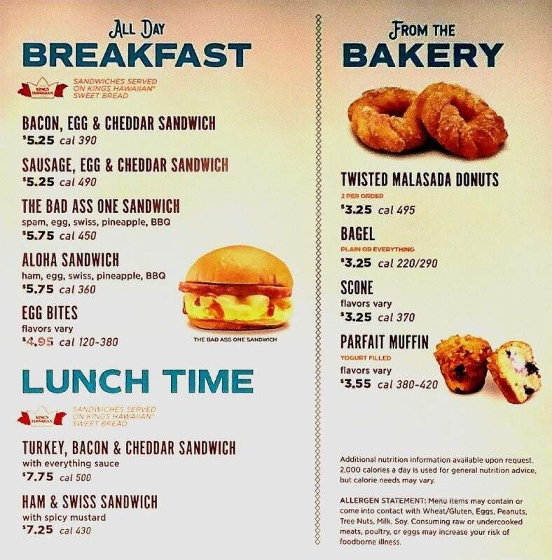 Menu page 1