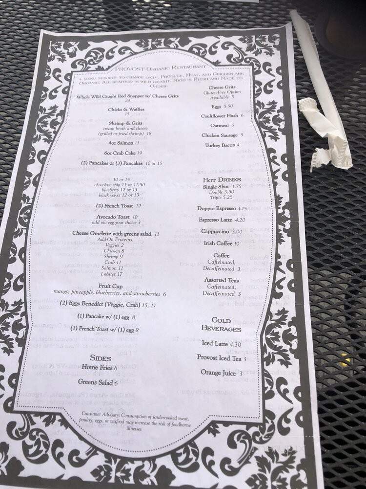 Menu page 1
