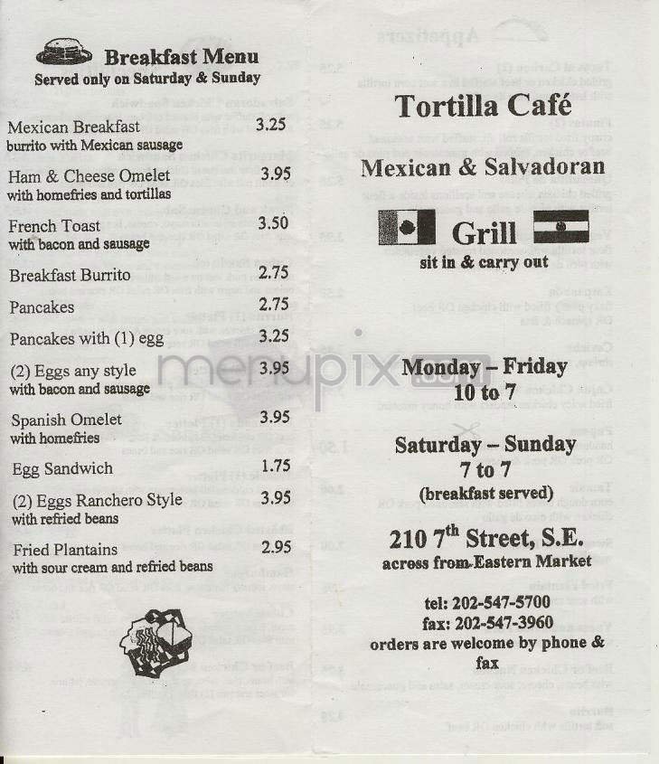 Menu page 1