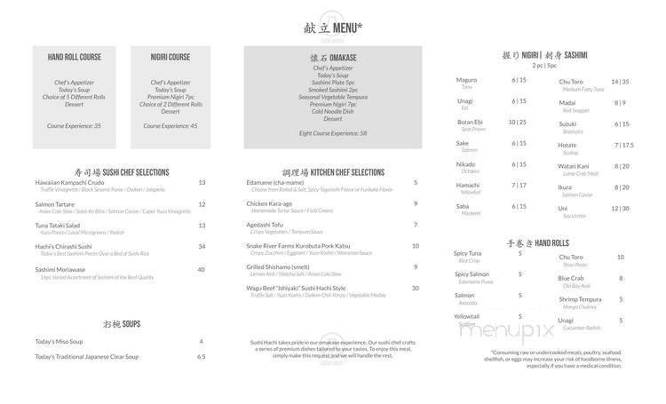 Menu page 1