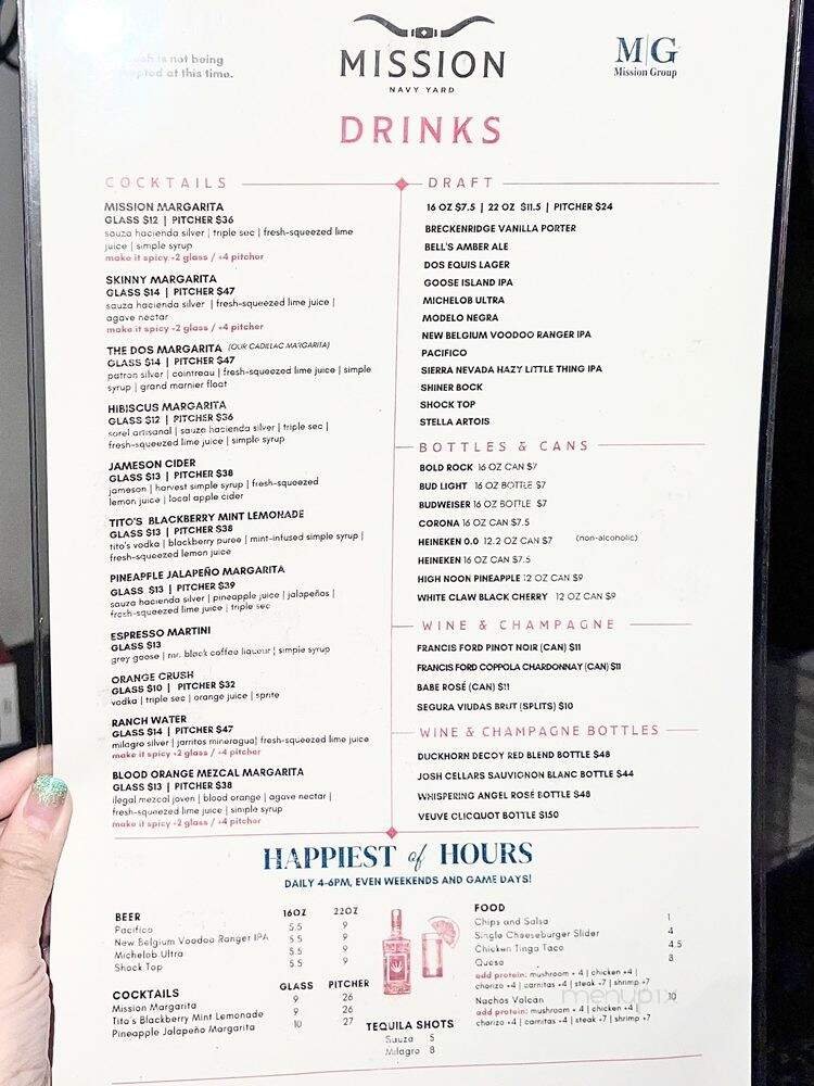 Menu page 1