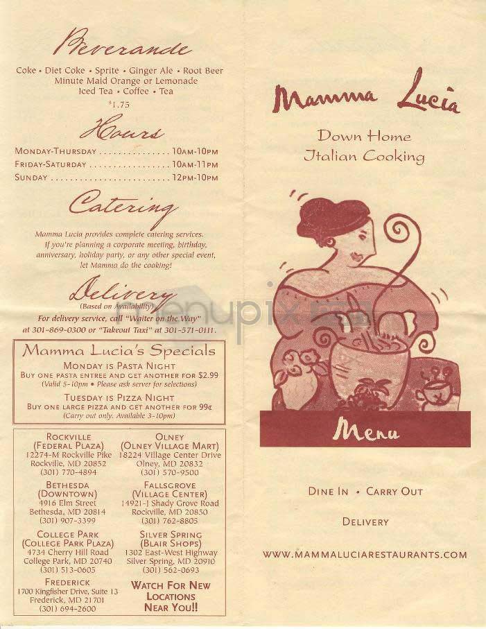 Menu page 1