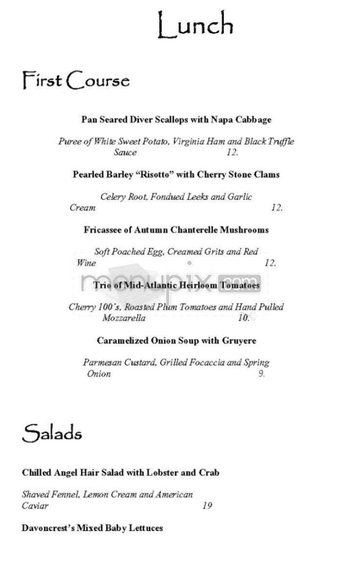 Menu page 1