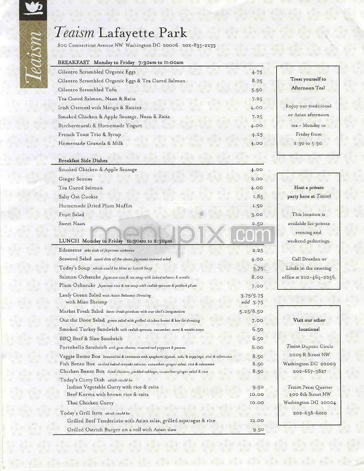 Menu page 1