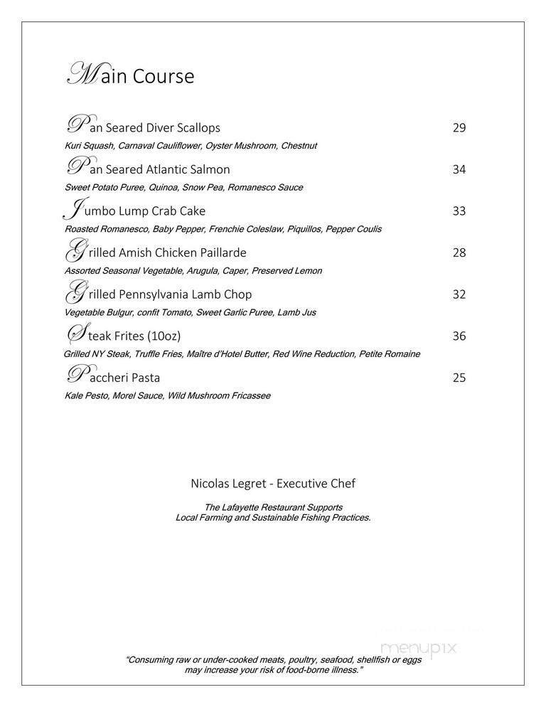 Menu page 1